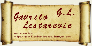 Gavrilo Leštarević vizit kartica